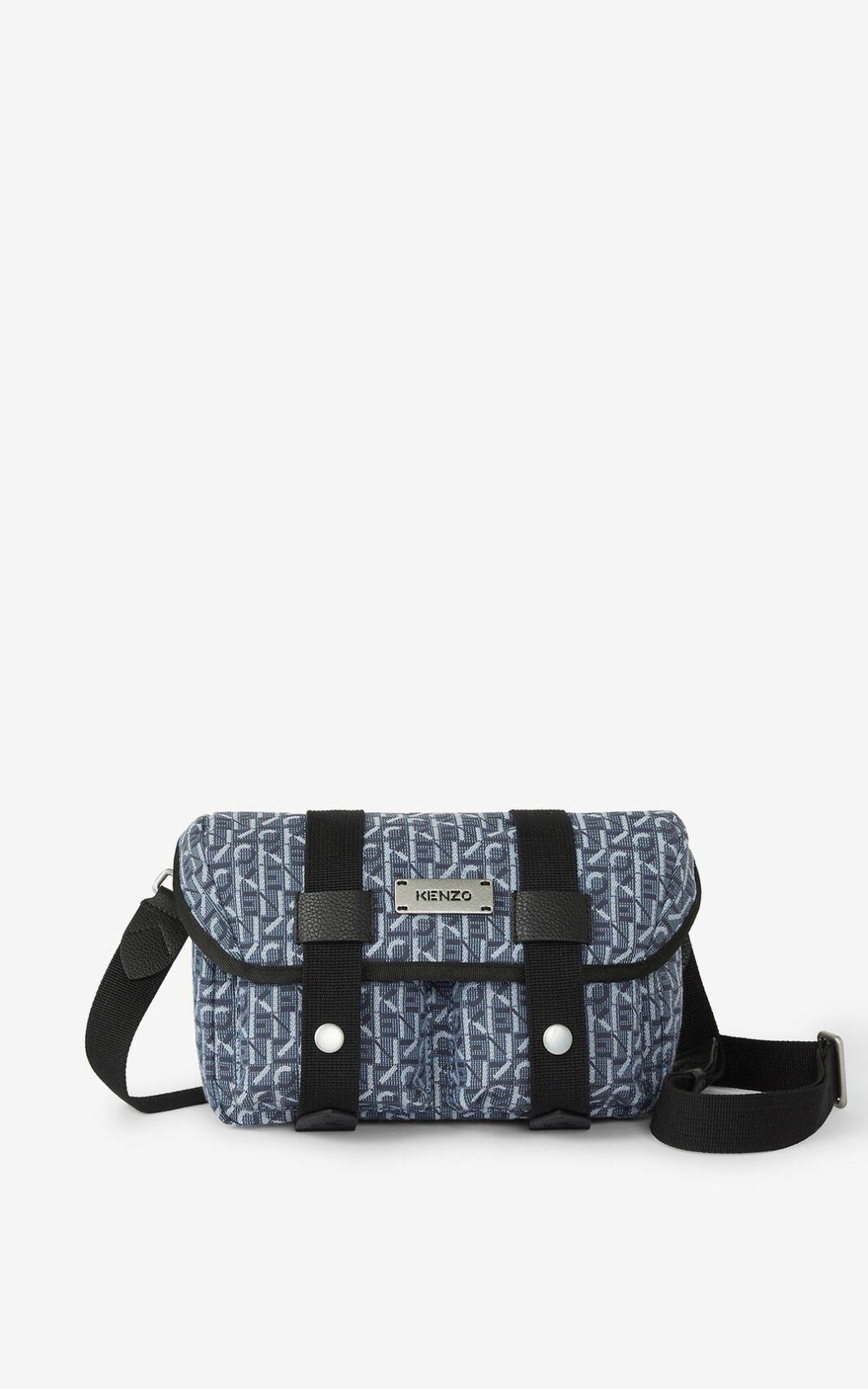 Kenzo Courier jacquard ウエストポーチ メンズ ネイビー 青 - RJNCQO430